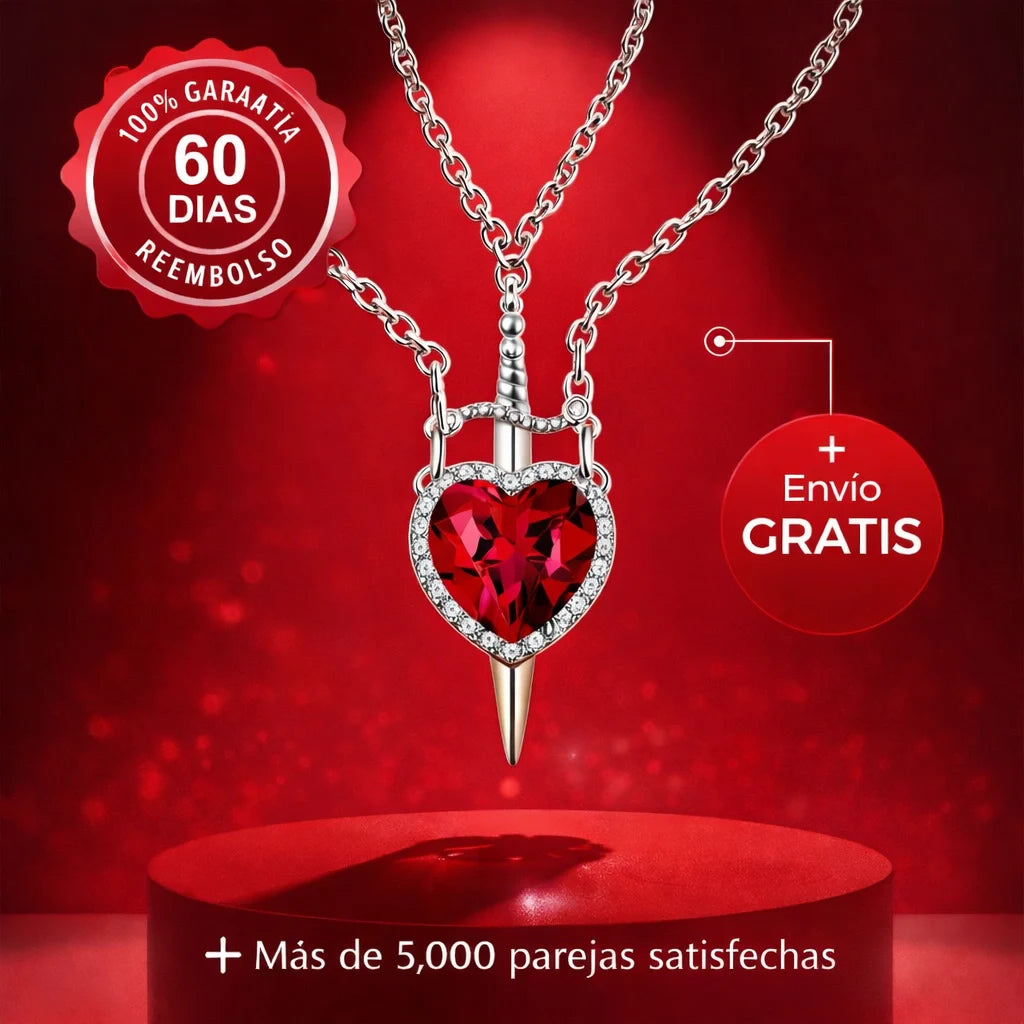 Collar Corazón & Espada™ Para Regalar